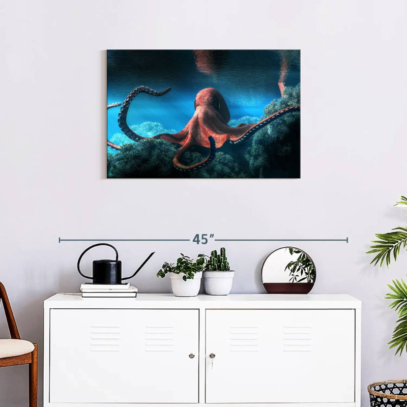 Adult Octopus, 20" H x 30" W