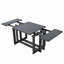 Ensemble de table de salle à manger extensible 7 pièces, table de cuisine avec rallonge amovible et 6 chaises de salle à manger rembourrées-2098263741