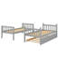 Lit superposé simple en bois d'hévéa avec lit gigogne escamotable transformable en deux lits séparés-117529016