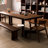 Tan Rectangular Solid Wood Butterfly Leaf  Dining Table-107659921