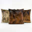 Housse de coussin décorative en cuir de vache bringé - 51 x 51 cm-134852719