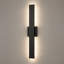 Applique murale d'extérieur 24 po à 3 lumières CCT à intensité variable intégrée, applique murale d'extérieur noir mat IP65 pour porte d'entrée, garage, patio-349207125