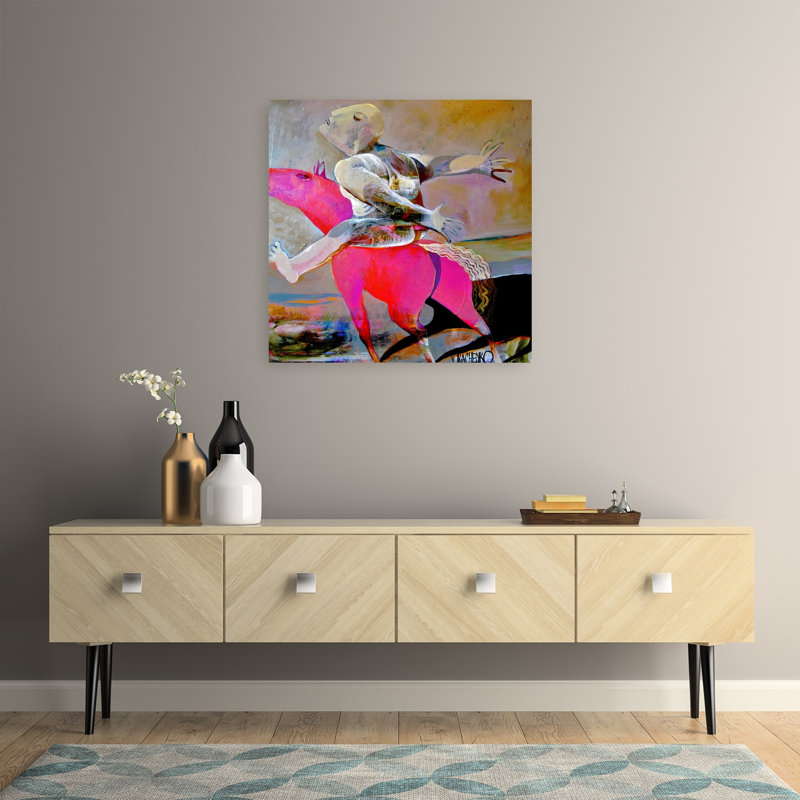 Art mural abstrait cheval surréel abstrait