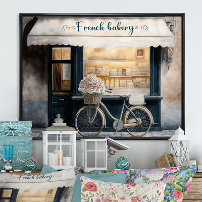 «Bicycle in Front a French Bakery IV», reproduction sur toile