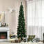 Arbre de Noël artificiel 7,5 pi, aiguilles de pin minces avec branches réalistes, pommes de pin et base en métal