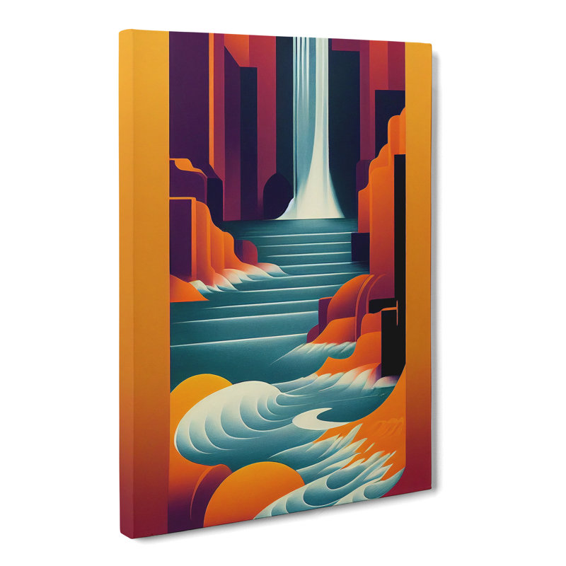 CAN-V0523-2810X Waterfall Vol.2 - Wrapped Canvas Print, 50cm H x 35cm W x 3cm D