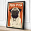 Geometric Pug Modern - Wrapped Canvas-1113753453-1113753454