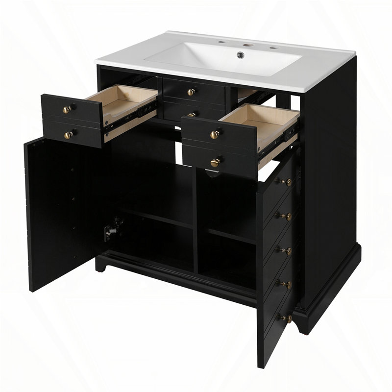 Meuble-lavabo 36 po avec lavabo en céramique