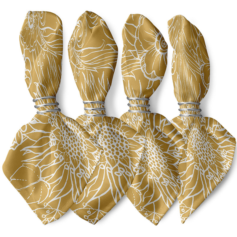 Ensemble de serviettes 4 pièces Marlow, Jaune