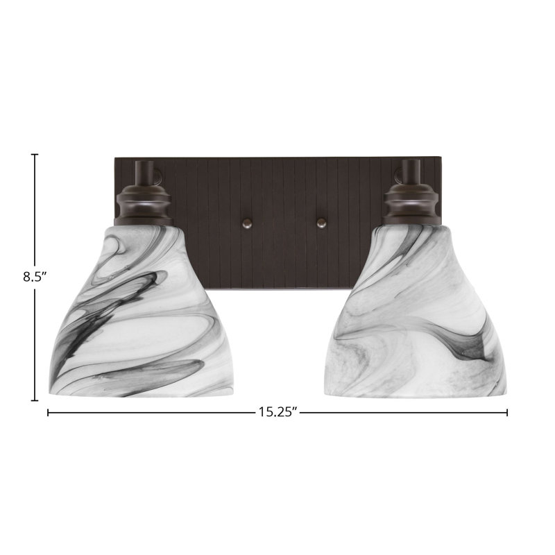 Éclairage pour meuble-lavabo à 2 lumières Gulkis, Espresso