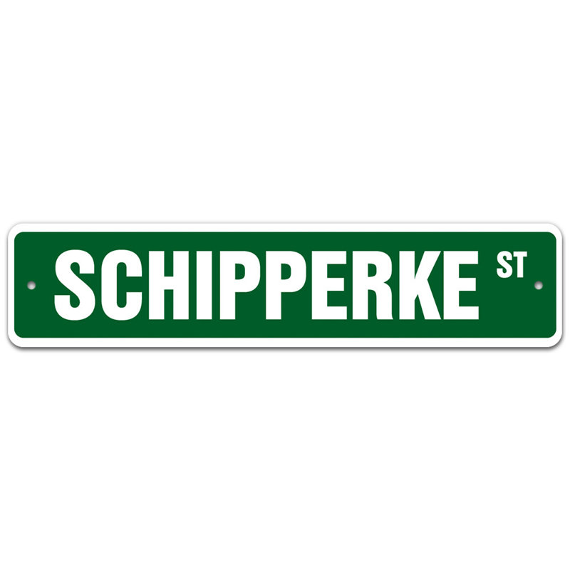 Plaque de rue, H 6 po x l 24 po x P 0,1 po