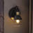 Johannah 1-Light Modern Cone Wall Sconce Black and Gold Finish for Bedroom-1282701390