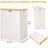 165L Double Laundry Hamper With Lid Bamboo Laundry Basket 2 Section,Large Dirty Clothes Hamper With Removable Linner Bags,Laundry Bin Organizer Storage For Dorm,Bedroom,Bathroom-1246960533