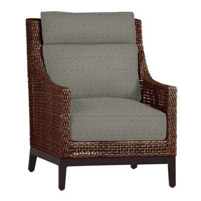 Peninsula Woven Lounge Chair - Mahogany/Chestnut