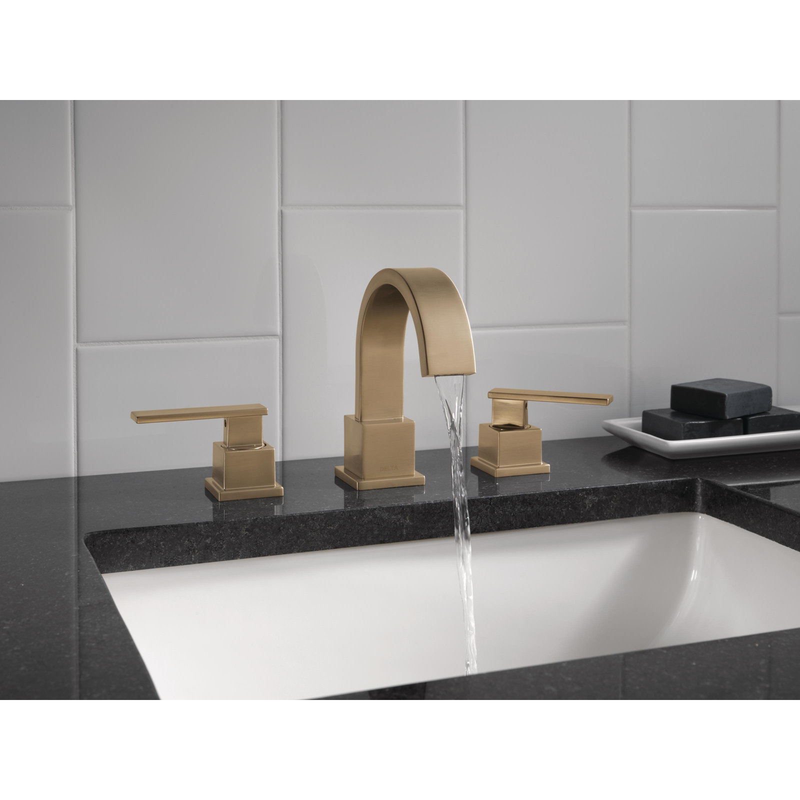 Vero Widespread Bathroom Faucet with Drain, Champagne Bronze