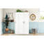 Armoire moderne à 3 portes avec tablettes élégantes, blanc - Caractéristiques luxueuses du rangement extérieur de la chambre à coucher, attrait amélioré