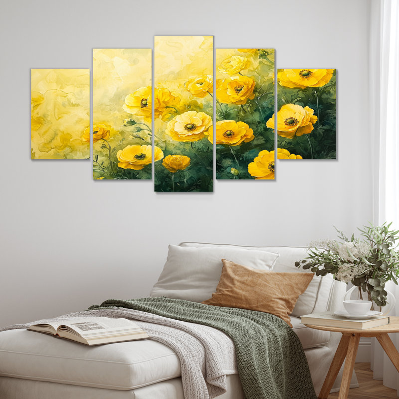 Adkins - Renoncule, art mural - ensemble d'art mural diamant