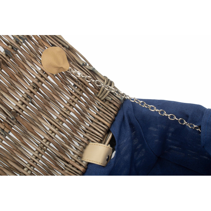 Wicker Picnic Hamper Basket with Lining