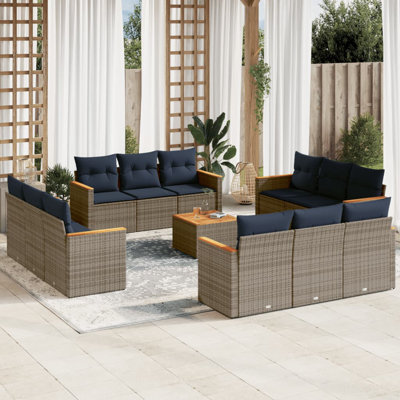  Ensemble de canapé de jardin beige