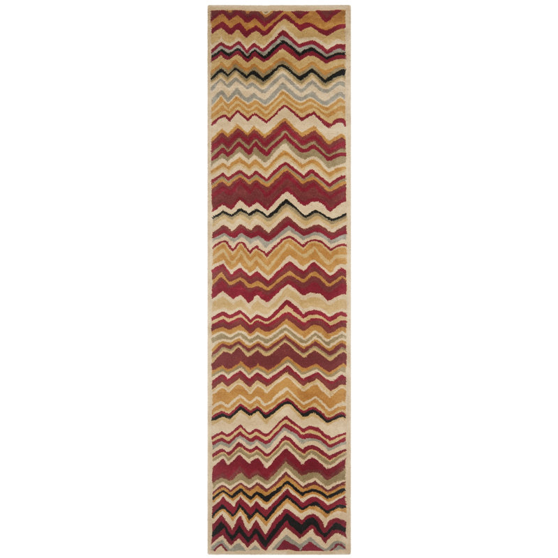 Tanner Hand Tufted Wool Abstract Rug, Runner 2'3" x 9'