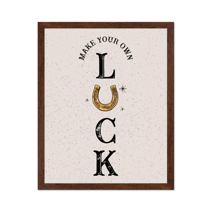 Faites votre propre chance, Poster, 08"H x 10"W, Brown Framed