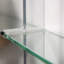Armoire à pharmacie de 36 po x 26 po en aluminium avec tablettes réglables en verre imperméables et résistantes à la rouille