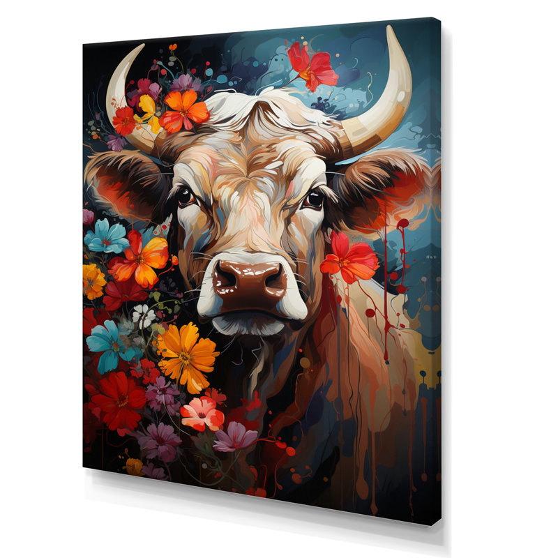 «Esterel Cow Natures Tapisserie I», reproduction d'art sur toile, H 32 po x l 16 po x P 1 po, Toile tendue