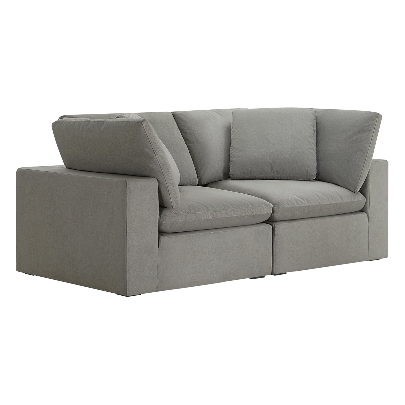 Calana Modular Sectional, Slate, 2 Piece