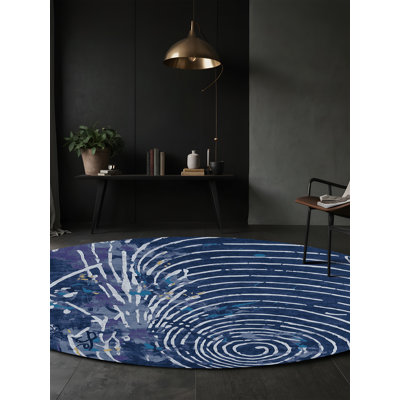 Tapis bleu lavable à la machine