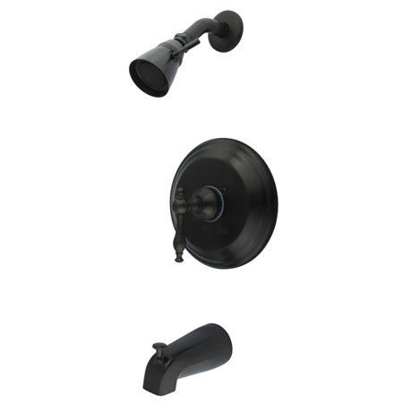 Volume Control Tub and Shower Faucet with Naples Lever Handle, Oil Rubbed Bronze