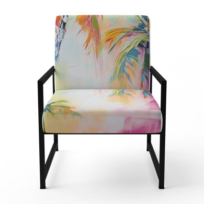 Dareios - Chaise d'appoint rembourrée Palm Trees