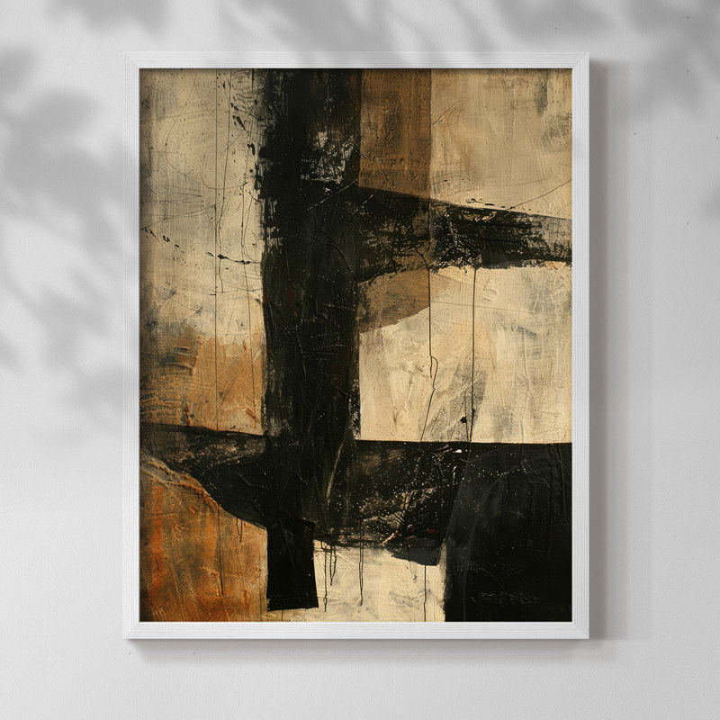 ABSTRACT Series CCCCXXIV - Impression encadrée de qualité supérieure - Prêt à être accroché - Aucun clou requis, Cadre blanc