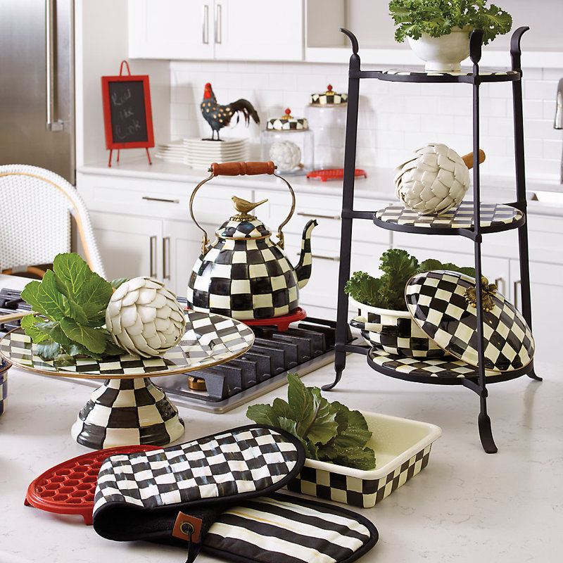 Courtly Check® Pedestal Platter, 5.75" H x 16" W x 16" D