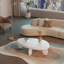 Table basse moderne 46 po x 29 po x 12 po - blanc ultrabrillant-130087637