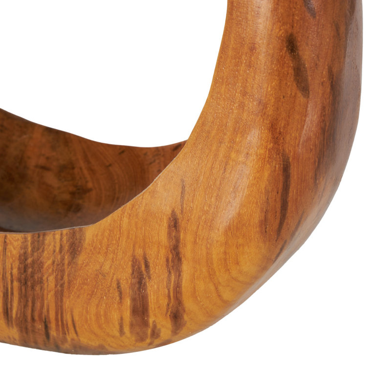 Sculpture brune en teck