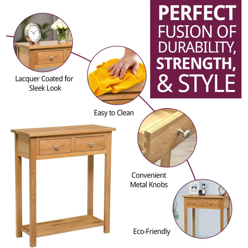 Farris 70cm Solid Wood Console Table