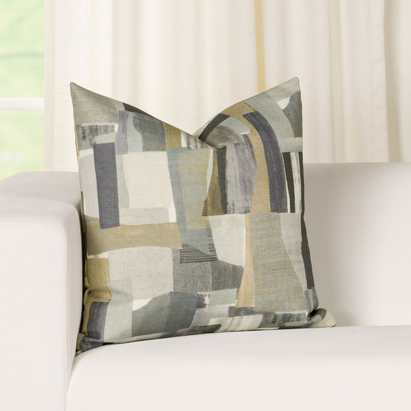Color Block Abstract Throw Pillow, 20" H x 20" W