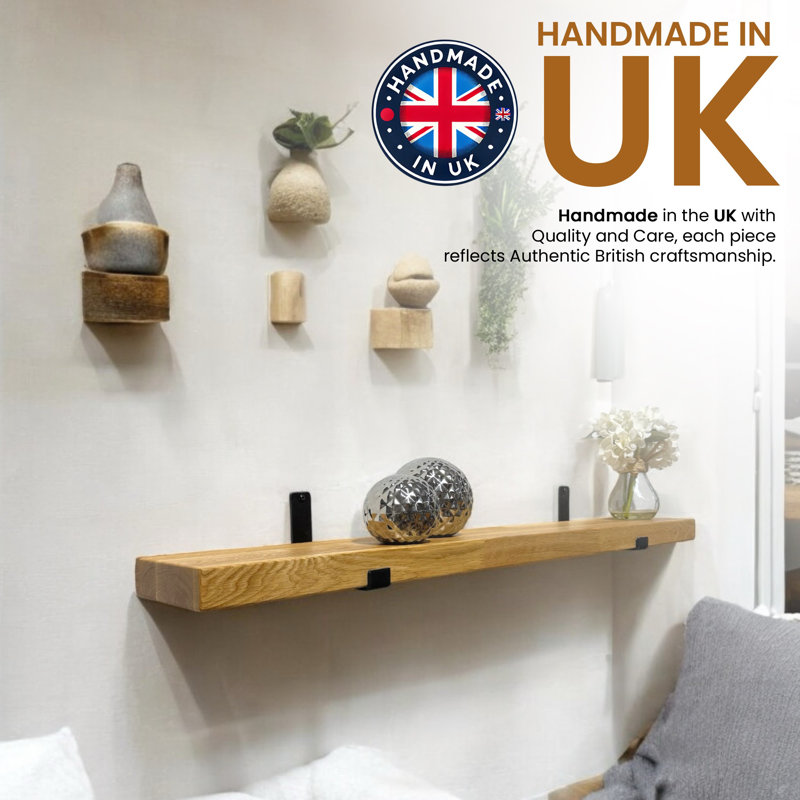 Wood Radiator Shelf with Reclaimed Wood, 4cm H x 140cm W x 14.5cm D