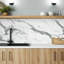 White Marble Aluminium  Kitchen Splashback-129206873-129206874
