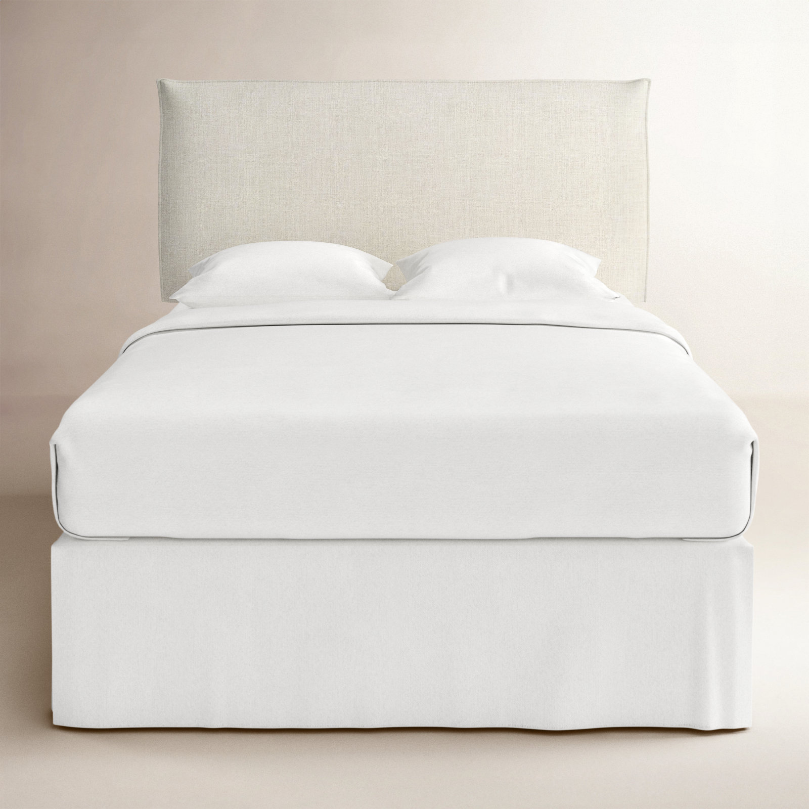 Halcyon Upholstered Headboard, Classic Talc Linen, Full / Double