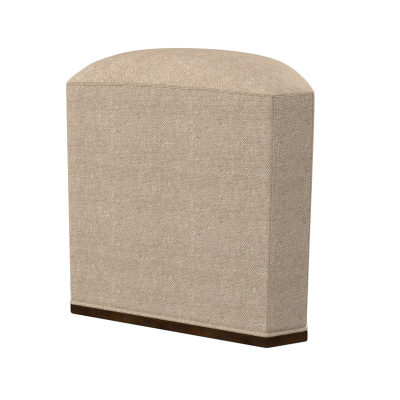 Quinn Novelty Ottoman, American Walnut, Libby Linen