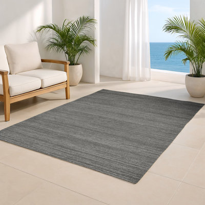 Tapis d'intérieur et extérieur gris uni