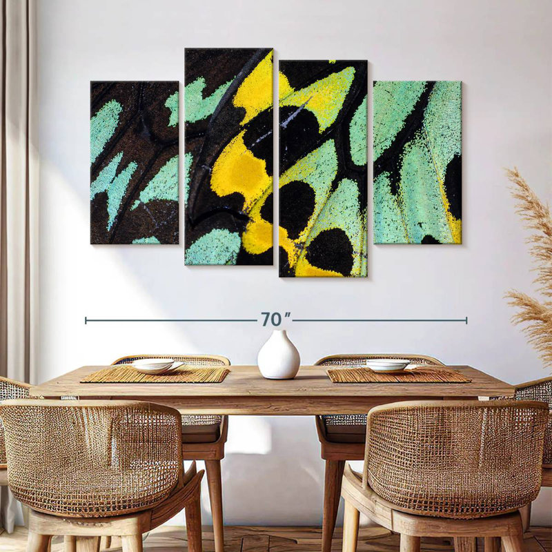Brampt Mint Butterfly Wings, 42" H x 68" W