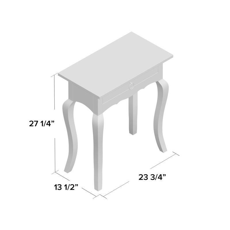 Aule Solid Wood End Table with Storage
