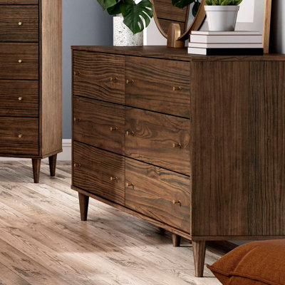 Grain Wood Furniture Mid Century 6-Drawer Dresser & Reviews | Wayfair