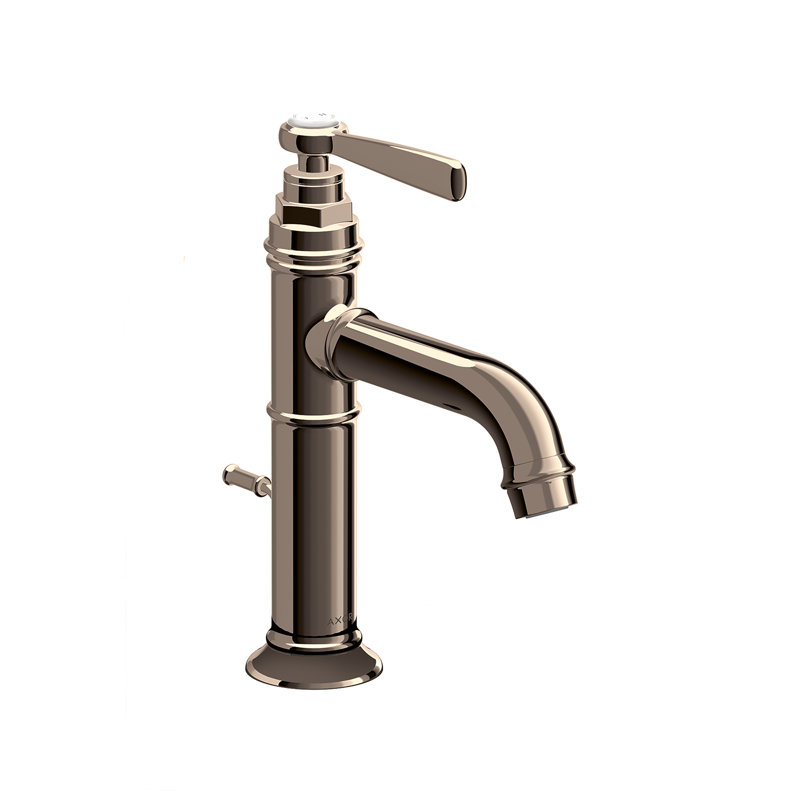 AXOR Montreux Single Hole Bathroom Faucet 100 with Drain Assembly, Polished Nickel