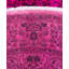 Overdyed Hand-Knotted Wool Modern-Contemporary Pink Area Rug 8' 2" x 8' 3"