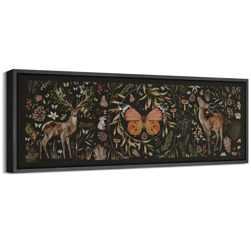 «Vibrant Wildflower Chic Botanical Illustration Modern Herbs And Wildflowers», reproduction sur toile, H 20 po x l 60 po