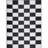 Haylee Super Lightweight Plastic Straw Rug Checkered Black/White Outdoor Area Rug-2096150278