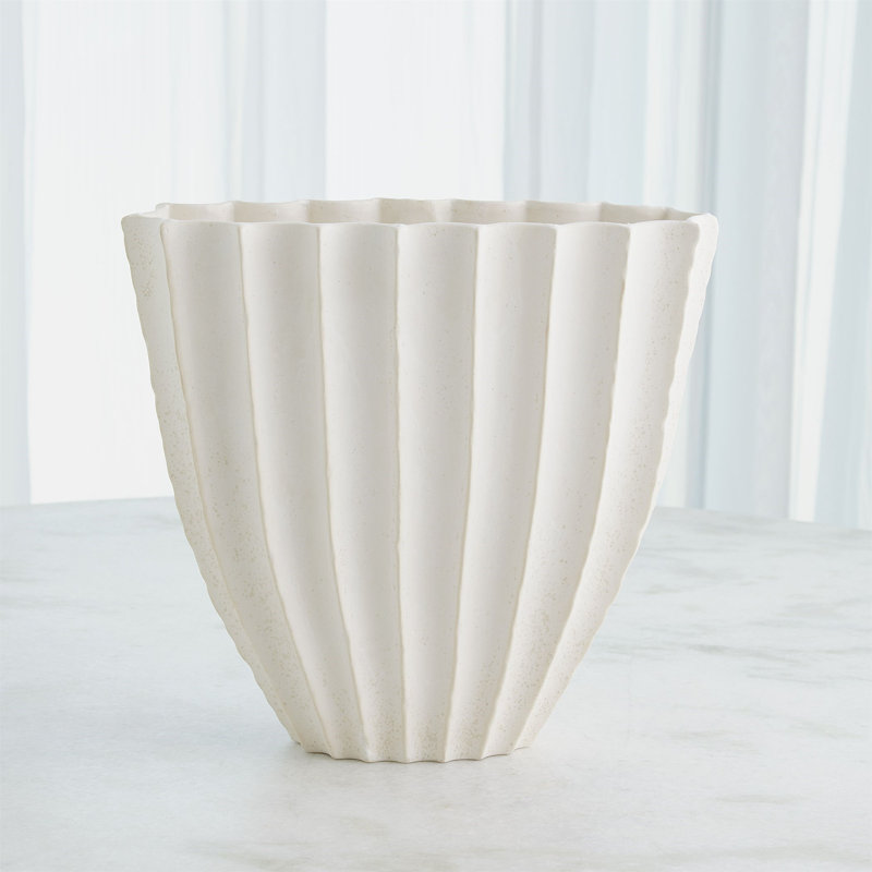 Earthenware Table Vase, 13.75" H x 15" W x 5.5" D